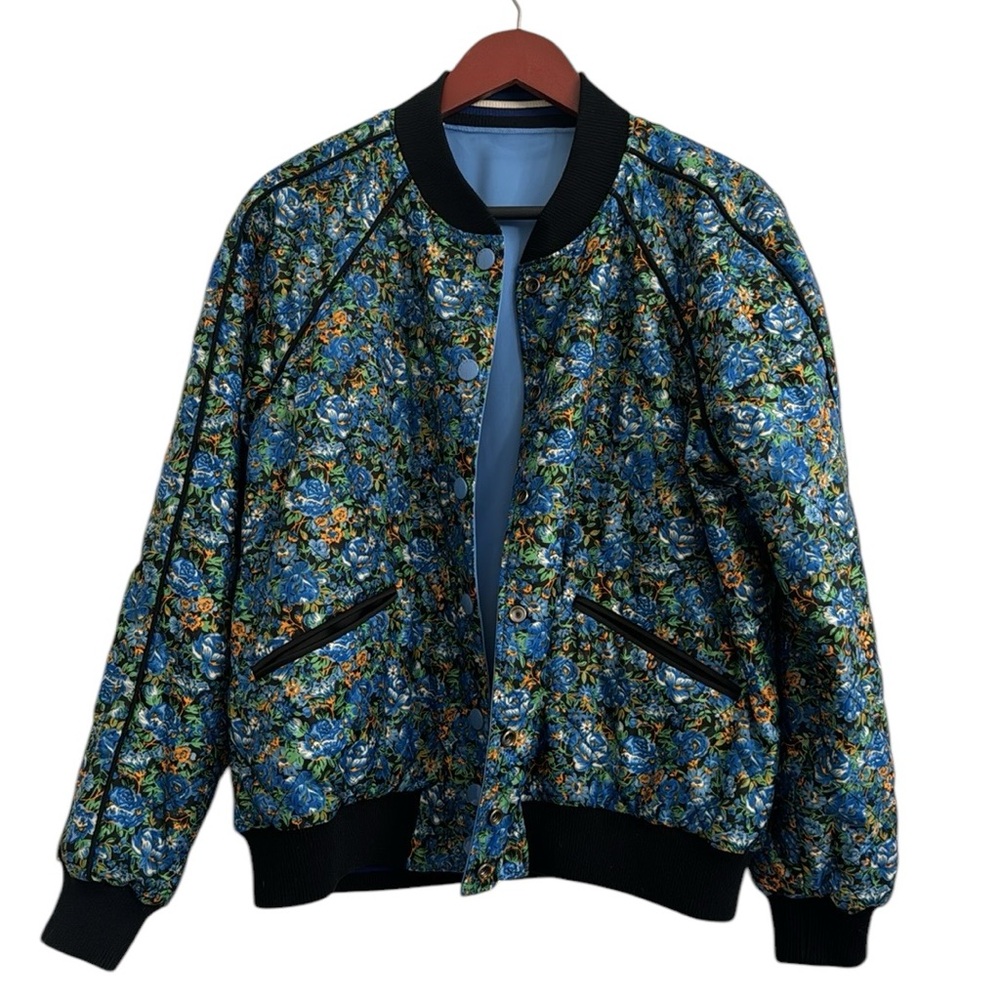 Coach Reversible bomber jacket Jacket Coat Women’s Sz L - Picture 2 of 11